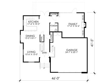 1st Floor Plan, 056H-0001