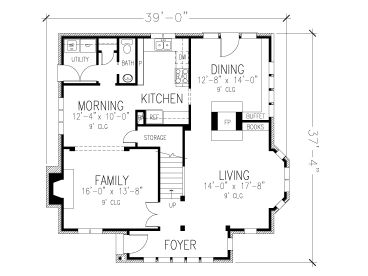 1st Floor Plan, 054H-0011