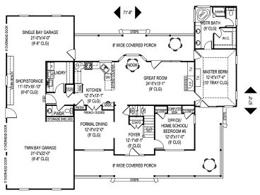 1st Floor Plan, 044H-0043
