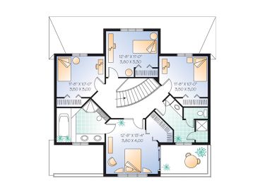 2nd Floor Plan, 027H-0135