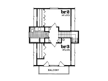 2nd Floor Plan, 032H-0006