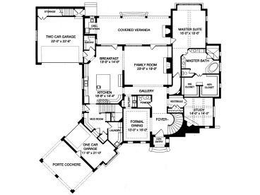 1st Floor Plan, 029H-0077