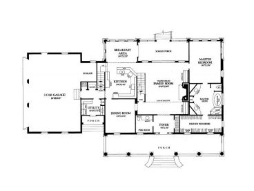 1st Floor Plan, 063H-0156
