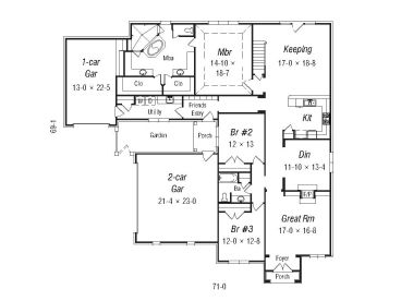 1st Floor Plan, 061H-0141