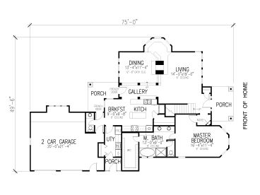 1st Floor Plan, 054H-0065
