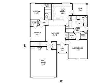 1st Floor Plan, 006H-0173