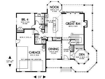 1st Floor Plan, 034H-0022