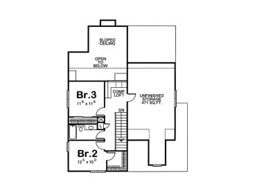 2nd Floor Plan, 031H-0458