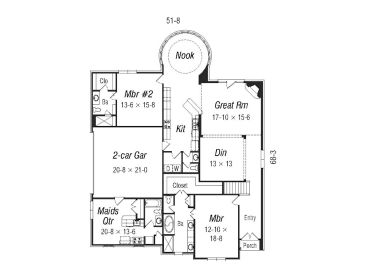 1st Floor Plan, 061H-0142