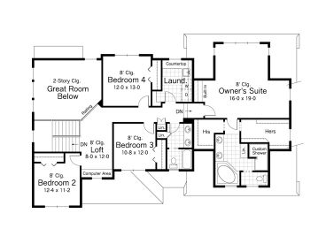 2nd Floor Plan, 023H-0124