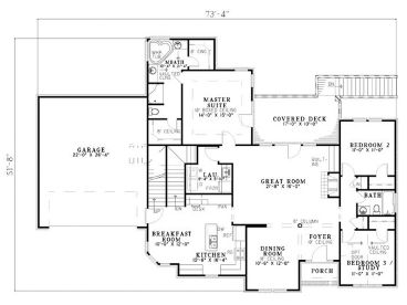 1st Floor Plan, 025H-0015