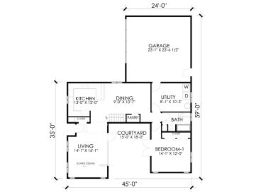 1st Floor Plan, 056H-0010