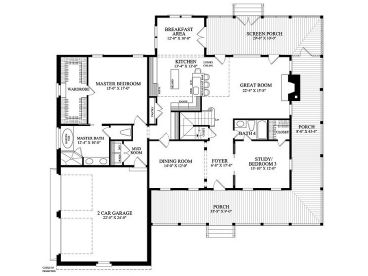 1st Floor Plan, 063H-0057