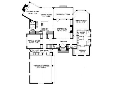 1st Floor Plan, 029H-0129