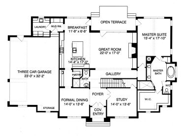 1st Floor Plan, 029H-0084