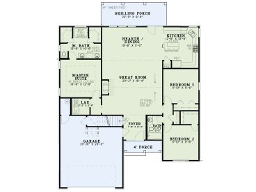 1st Floor Plan, 025H-0305