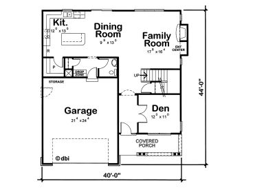 1st Floor Plan, 031H-0455
