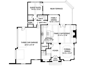1st Floor Plan, 029H-0032