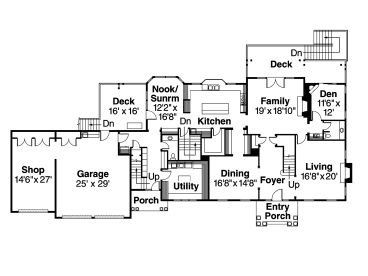1st Floor Plan, 051H-0122