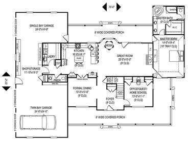 1st Floor Plan, 044H-0051