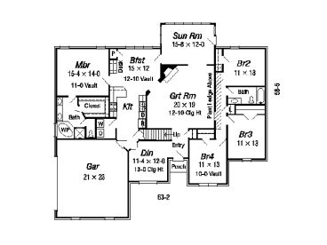 1st Floor Plan, 061H-0095