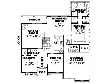 1st Floor Plan, 011H-0021