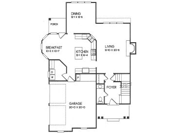 1st Floor Plan, 045H-0044