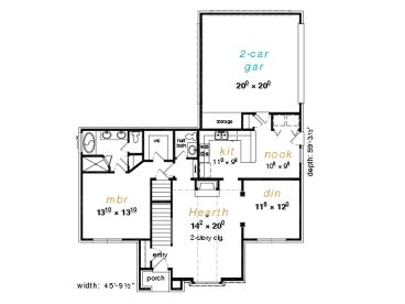 1st Floor Plan, 061H-0050
