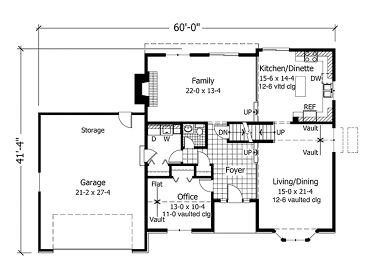 1st Floor Plan, 023H-0005