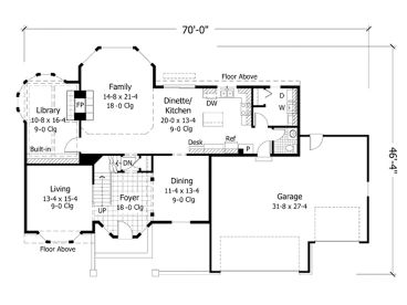 1st Floor Plan, 023H-0026