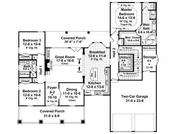 1st Floor Plan 001H-0210