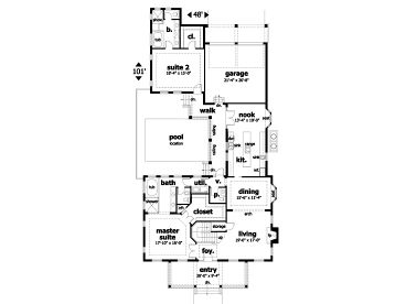1st Floor Plan, 052H-0030