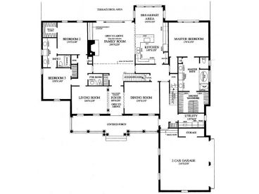 1st Floor Plan, 063H-0098