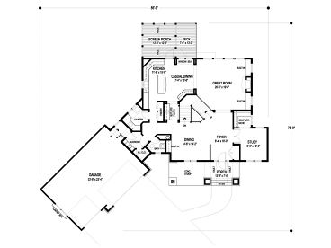 1st Floor Plan, 007H-0120