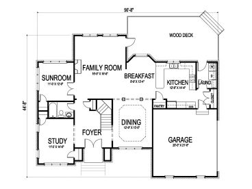1st Floor Plan, 058H-0061