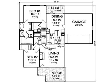 1st Floor Plan, 059H-0200