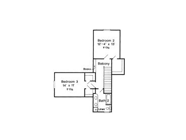 2nd Floor Plan, 054H-0030
