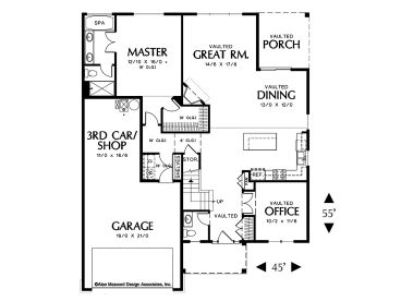 1st Floor Plan, 034H-0018
