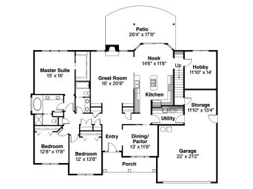 1st Floor Plan, 051H-0100