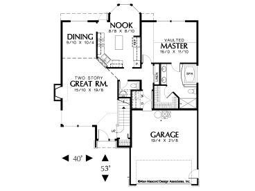 1st Floor Plan, 034H-0202