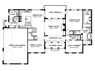 1st Floor Plan, 029H-0066