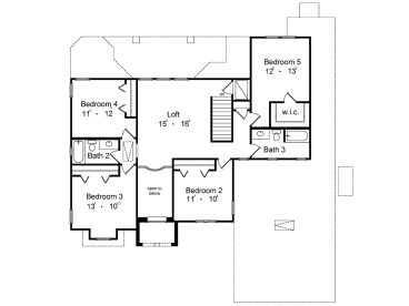 2nd Floor Plan, 043H-0164
