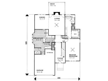 1st Floor Plan, 007H-0076