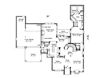 1st Floor Plan, 054H-0086