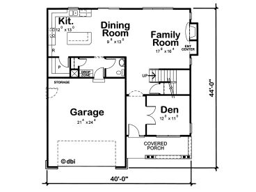 1st Floor Plan, 031H-0454