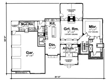1st Floor Plan, 050H-0080