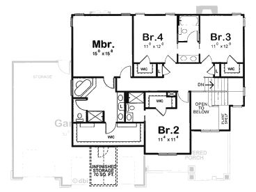 2nd Floor Plan, 031H-0208