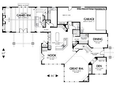 1st Floor Plan, 034H-0143