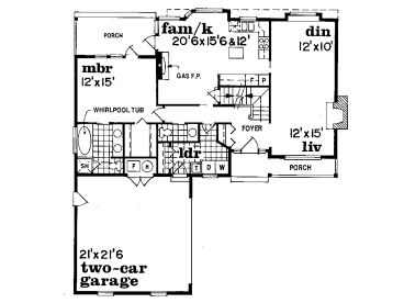 1st Floor Plan, 032H-0036