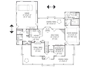 1st Floor Plan, 044H-0045
